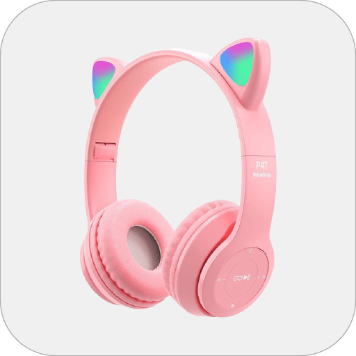 Tai nghe Bluetooth MZ47, Tai mèo cute có mic, âm bass hay